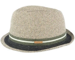 Fluoriet Hat Paper Black/Khaki Trilby - Barts