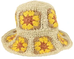Candyflower Hat Ginger Straw Bucket Hat - Barts -Headwear Shop 8717457842436 3
