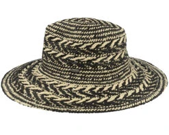 Hibiscus Hat Black/Beige Straw Hat - Barts -Headwear Shop 8717457842474 3